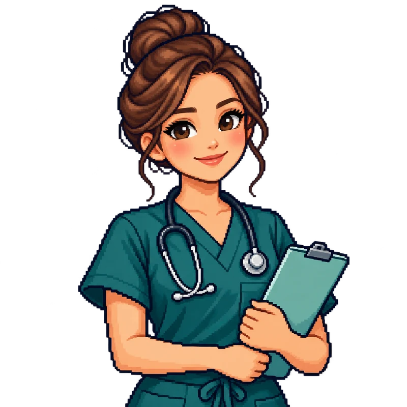 An illustrated nurse holding your study-plan clipboard